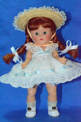Vintage 2003 Vogue 8 " Ginny Doll In Tagged Dress Strung