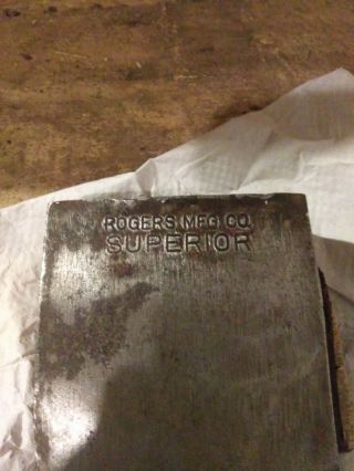 Vintage And Rare Rogers Mfg Co Superior 2 Pound 4 Ounce Axe Head
