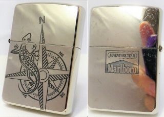 Marlboro Lizard Compass Zippo Unfired 1995 Rare With Flaws 39180517