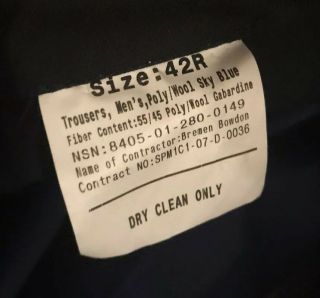 USMC Dress Blues Pants Trousers Blood stripes 42 R Inseam 28” Rare Big 2