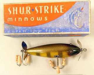 Vintage Shur Strike Fishing Lure Special Inj.  Minnow W/box