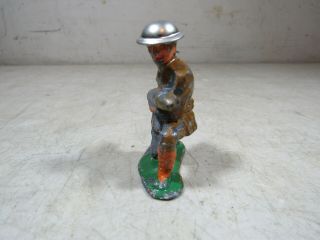 Vintage/Antique Barclay Manoil Lead Toy Soldier Artillery Shell Loader WWI 2