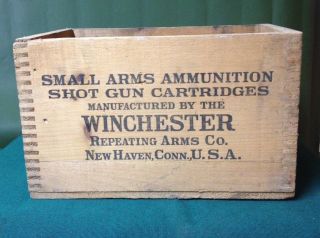 VINTAGE RARE WINCHESTER RIVAL 12 GAUGE EARLY WOOD CRATE SHOT SHELL AMMO BOX 3