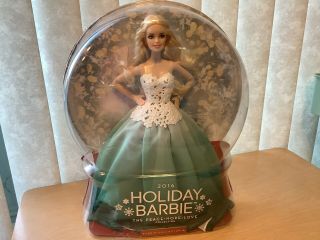 Barbie 2016 Holiday Christmas Doll Evening Gown Peace Love