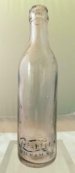 RARE Antique Pepsi Cola Soda Bottle Durham NC 1912 - 15 Ayers DUR2 Amethyst 2