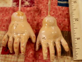 19 Antique German Composition Hands For French Or German Bisque Doll