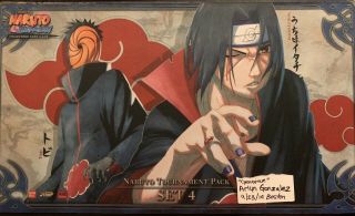 Official Naruto Bandai Playmat Ccg Tcg Shipudden - Itachi Uchiha And Tobi Rare