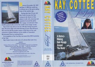Kay Cottee First Lady Solo Voyage Around The World Vhs Pal Video Rare