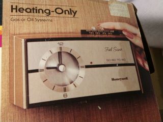 Nos Rare Honeywell Antique Vintage Thermostat 1978 Clock Box Damage