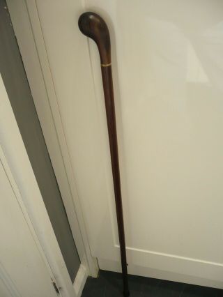 Walking Stick In Natural Wood With Onyx Band