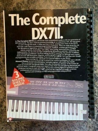 vintage RARE 80 ' s THE COMPLETE DX7II book Howard Massey YAMAHA DX - 7IID DX7IIFD 2