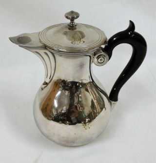 Antique Christofle Silver Plated Hot Water Jug - Monogrammed 7 "