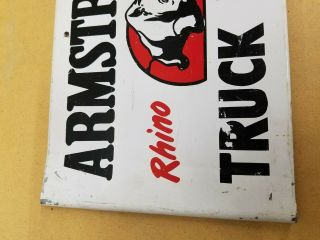 Rare 1950s Armstrong Truck Tires Metal Sign Vintage Gas Oil Farm Old Station 2
