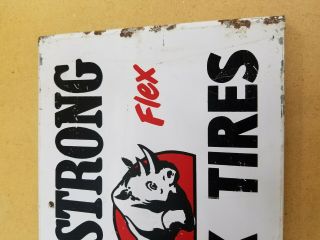 Rare 1950s Armstrong Truck Tires Metal Sign Vintage Gas Oil Farm Old Station 3