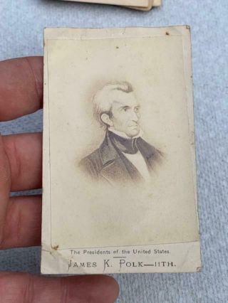 Antique Cdv Photo President James K.  Polk Civil War Era