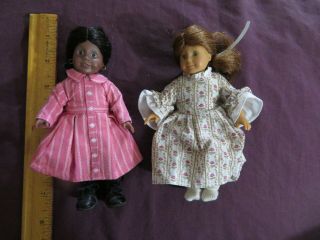 Rare American Girl Ag Elizabeth & Addy Mini Doll 6” W/clothes Nr