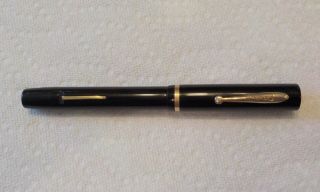 Vintage Antique Sheaffer Flat Top Lever Fill Fountain Pen Black 5 Feather Touch