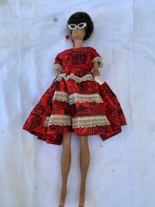 Vintage Midge Barbie Doll Brunette Bubble Cut 1962 Japan