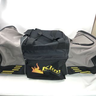 Klim Team Duffle Gear Bag Snowmobile Trip Travel Luggage - Flames Black Xl Rare