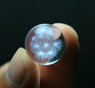 6.  6g Find Rare Natural Pretty Snowflake Phantom Quartz Crystal Sphere Ball17