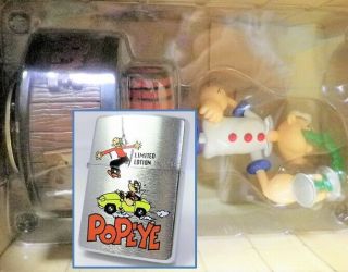 Popeye Zippo Limited No.  0071 & Music Box Figure Mib 1998 Rare 70190174