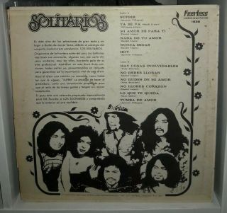 - Los Solitarios - Self Titled LP - VG/VG - 1975 Peerless - Rare Latin Rock - 2