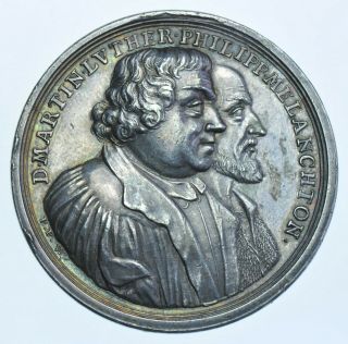 Rare Germany Martin Luther Augsburg Confession Bicentenary 1730,  Silver Medal