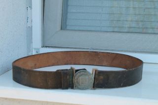 Wwi Wwii Rare Leather Belt German Officer