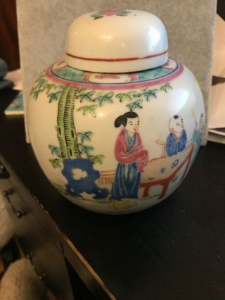 Vintage Old Rare Antique Asian China Chinese Porcelain Vase Ginger Jar Hand Pain