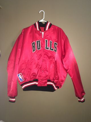 Vintage Chicago Bulls Starter Satin Jacket Men’s Xl Red Near 80s 90s Rare