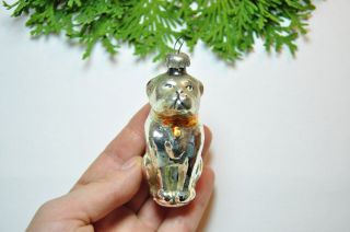Rare Dog Russian Soviet Glass Christmas Ornament 1950s Christmas/new Year