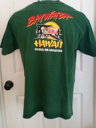 Vintage Baywatch Hawaii Filmed On Location Film Crew Tshirt Men 