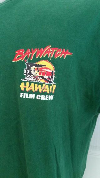 Vintage BAYWATCH HAWAII Filmed On Location Film Crew TShirt Men ' s XL RARE 3