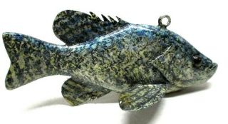 Vintage Bruce Dixon Crappie Listed Carver Fish Spearing Decoy Ice Fishing Lure