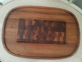 Rare Gerber Legendary Blades Trencher Oval Cutting Board 13.  5”x19” Solid Walnut