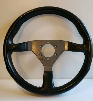 (ri4) Rare Leather Momo Typ V35 Steering Wheel 350mm From Italy Kba 70088 9 - 1990
