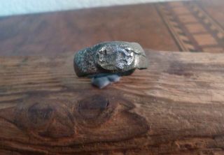 Stunning Ancient Roman Intaglio Ring With Snake/worm - Metal Detecting Find