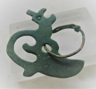 Circa 900 - 1000ad Viking Era Nordic Bronze Amulet In The Form Of Dragon Fafnir