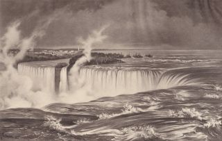 1886 Rare Rudolf Cronau Collotype " Niagara Falls " - Von Wunderland Zu Wunderland