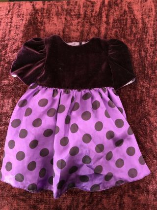 My Twinn Outfit For 23 " Doll - Purple Dress With Polka Dots.  Retired,  Rare,  Htf