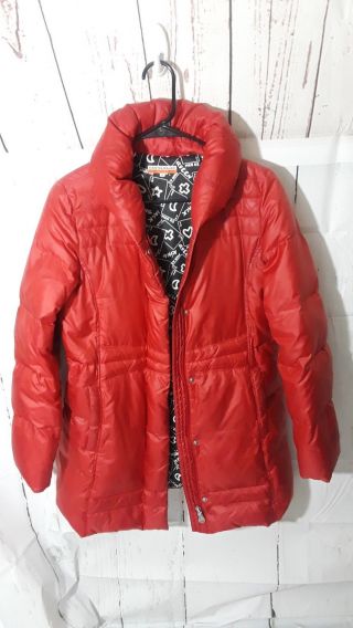 Jc De Castelbajac Sport Red Down Puffer Jacket Size 1/small Rare Piece