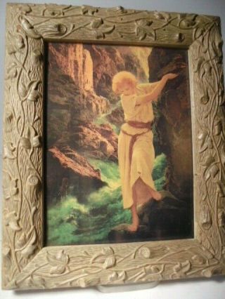 Vintage Print The Maxfield Parrish The Canyon 1924 Print In Rare Antique Frame