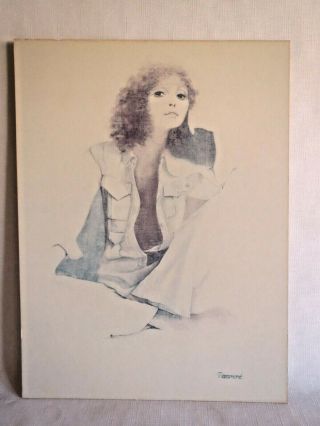 Vtg 1973 Christine Rosamond " Summer Mood " Lithograph On Mat Board 16 " X12 "
