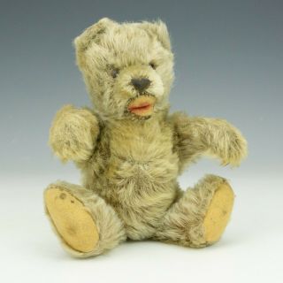 Antique Steiff Tan Plush Miniature Zotty Teddy Bear - Unusual