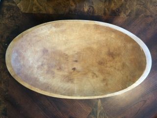 Vintage Thurnauer Oval German Wooden Trencher Dough Bread Bowl 16 3/4 X 9 1/4 "