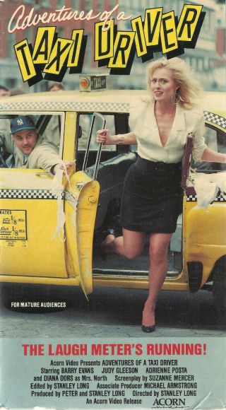 Adventures Of A Taxi Driver Rare Vhs Acorn Video T&a Judy Gleeson