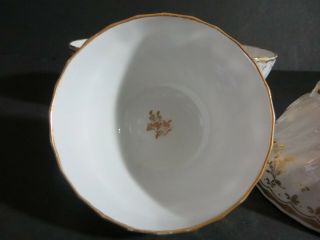 Antique Early 19th C English Porcelain Set of 4 Cups w Gold Decoration 3