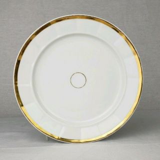 Antique French Old Paris Porcelain White Paneled And Gilt Plate 11 Available