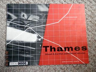 And Very Rare Ford Thames Commercial Vehicles Sales Brochure - 1959