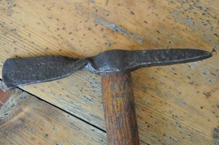 Antique Hand Forged Iron Ice Pick Axe Hammer 13 " Long Handle 10 " Blade Tool